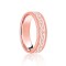 9ct Rose & White Flat Court 8mm Celtic Laser Engraved Wedding Band 8mm