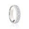 9ct White Flat Court 6mm Celtic Laser Engraved Wedding Band 6mm