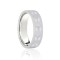 18ct White Flat Court 8mm Celtic Laser Engraved Wedding Band 8mm