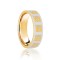 18ct Yellow & White Flat Court 5mm Celtic Laser Engraved Wedding Band 5mm