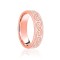 9ct Rose & White Flat Court 7mm Celtic Laser Engraved Wedding Band 7mm