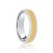 9ct White & Yellow Court 7mm Celtic Laser Engraved Wedding Band 7mm
