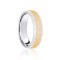 18ct White & Yellow Court 8mm Celtic Laser Engraved Wedding Band 8mm