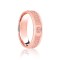 9ct Rose & White Flat Court 6mm Celtic Laser Engraved Wedding Band 6mm