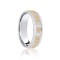 9ct White & Yellow Flat Court 5mm Celtic Laser Engraved Wedding Band 5mm
