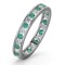 Platinum Channel Set Full Eternity Ring Diamond 0.50ct Emerald 0.70ct H Si