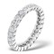 Platinum Rub Over Set Full Eternity Ring Diamond 1.00ct H Si