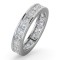 Platinum Channel Set Princess Cut Full Eternity Ring Diamond 3.00ct H Si