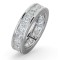 Platinum Channel Set Princess Cut Full Eternity Ring Diamond 5.00ct H Si