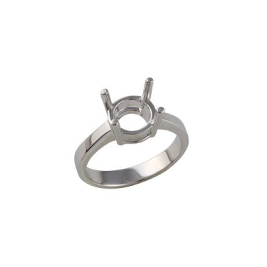 Platinum 1.50ct 7.5mm Round Solitaire 4 Claw Ring Mount