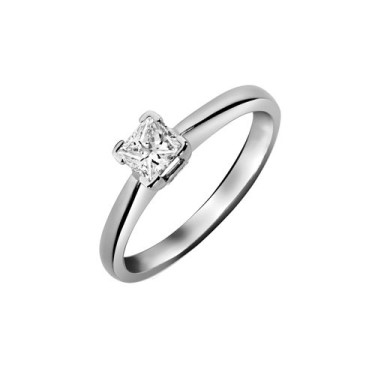 Platinum 75pts Princess Cut Dia Solitaire Ring
