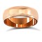 18ct Rose Gold Standard Weight Court Profile Mill Grain Wedding Ring 6mm