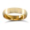 18ct Yellow Gold Standard Weight Court Profile Satin Wedding Ring 4mm