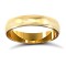 22ct Yellow Gold Standard Weight 4mm Court Profile Mill Grain Wedding Ring 4mm