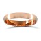 9ct Rose Gold Standard Weight Court Profile Satin Wedding Ring 3mm