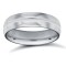 9ct White Gold Standard Weight Court Profile Centre Groove Wedding Ring 5mm