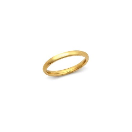 9ct Yellow Gold Standard Weight Court Profile Mirror Finish Wedding Ring
