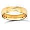 9ct Yellow Gold Standard Weight Court Profile Centre Groove Wedding Ring 4mm