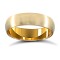 9ct Yellow Gold Standard Weight Court Profile Satin Wedding Ring 5mm