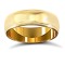 9ct Yellow Gold Standard Weight Court Profile Mill Grain Wedding Ring 6mm