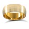 9ct Yellow Gold Standard Weight Court Profile Satin Wedding Ring 7mm