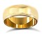 9ct Yellow Gold Standard Weight Court Profile Mill Grain Wedding Ring 7mm