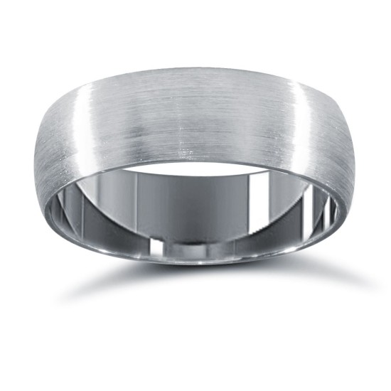 Palladium Standard Weight Court Profile Satin Wedding Ring