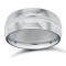 Palladium Standard Weight Court Profile Centre Groove Wedding Ring 8mm