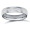 Platinum Standard Weight Court Profile Centre Groove Wedding Ring 4mm
