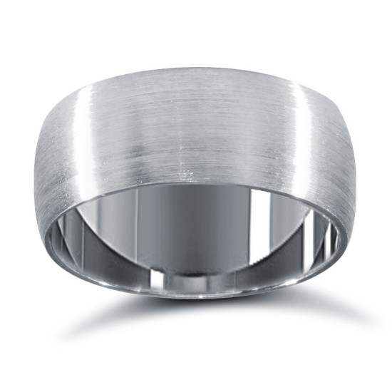 Platinum Standard Weight Court Profile Satin Wedding Ring
