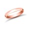 18ct Rose Gold Standard Weight D-Shape Profile Mirror Finish Wedding Ring 3mm