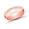 18ct Rose Gold Standard Weight D-Shape Profile Mirror Finish Wedding Ring 6mm