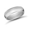 18ct White Gold Standard Weight D-Shape Profile Mirror Finish Wedding Ring 6mm