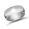 18ct White Gold Standard Weight D-Shape Profile Mirror Finish Wedding Ring 8mm