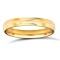18ct Yellow Gold Standard Weight D-Shape Profile Centre Groove Wedding Ring 3mm
