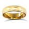 18ct Yellow Gold Standard Weight D-Shape Profile Mill Grain Wedding Ring 5mm