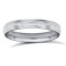 9ct White Gold Standard Weight D-Shape Profile Centre Groove Wedding Ring 3mm