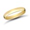 9ct Yellow Gold Standard Weight D-Shape Profile Mirror Finish Wedding Ring 4mm