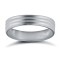 18ct White Gold Standard Weight Flat Court Profile Double Groove Wedding Ring 4mm