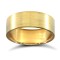 18ct Yellow Gold Standard Weight Flat Court Profile Satin Wedding Ring 7mm