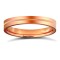 9ct Rose Gold Standard Weight Flat Court Profile Centre Groove Wedding Ring 3mm