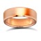 9ct Rose Gold Standard Weight Flat Court Profile Bevelled Edge Wedding Ring 6mm