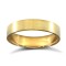 9ct Yellow Gold Standard Weight Flat Court Profile Satin Wedding Ring 4mm