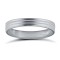 Palladium Standard Weight Flat Court Profile Double Groove Wedding Ring 3mm