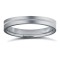 Platinum Standard Weight Flat Court Profile Centre Groove Wedding Ring 3mm