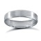 Platinum Standard Weight Flat Court Profile Satin and Bevelled Edge Wedding Ring 4mm