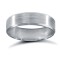 18ct White Gold Standard Weight Flat Profile Satin and Bevelled Edge Wedding Ring 5mm