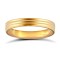 18ct Yellow Gold Standard Weight Flat Profile Double Groove Wedding Ring 3mm