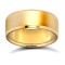 18ct Yellow Gold Standard Weight Flat Profile Bevelled Edge Wedding Ring 8mm