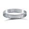 9ct White Gold Standard Weight Flat Profile Satin and Bevelled Edge Wedding Ring 3mm